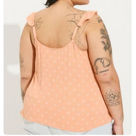 NWT Torrid V-Neck Ruffle Strap Tank - Picture 2 of 5